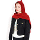 Knitted Hooded Scarf with Versatile Design and Warm Ribbed Texture for Stylish Comfort and Winter Protection