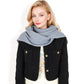 Knitted Hooded Scarf with Versatile Design and Warm Ribbed Texture for Stylish Comfort and Winter Protection