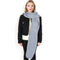 Knitted Hooded Scarf with Versatile Design and Warm Ribbed Texture for Stylish Comfort and Winter Protection