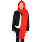 Knitted Hooded Scarf with Versatile Design and Warm Ribbed Texture for Stylish Comfort and Winter Protection