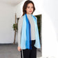 Lightweight Gradient Chiffon Scarves with Flowing Ruffled Edges in Vibrant Multi-Color Designs