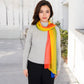 Lightweight Gradient Chiffon Scarves with Flowing Ruffled Edges in Vibrant Multi-Color Designs