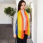 Lightweight Gradient Chiffon Scarves with Flowing Ruffled Edges in Vibrant Multi-Color Designs