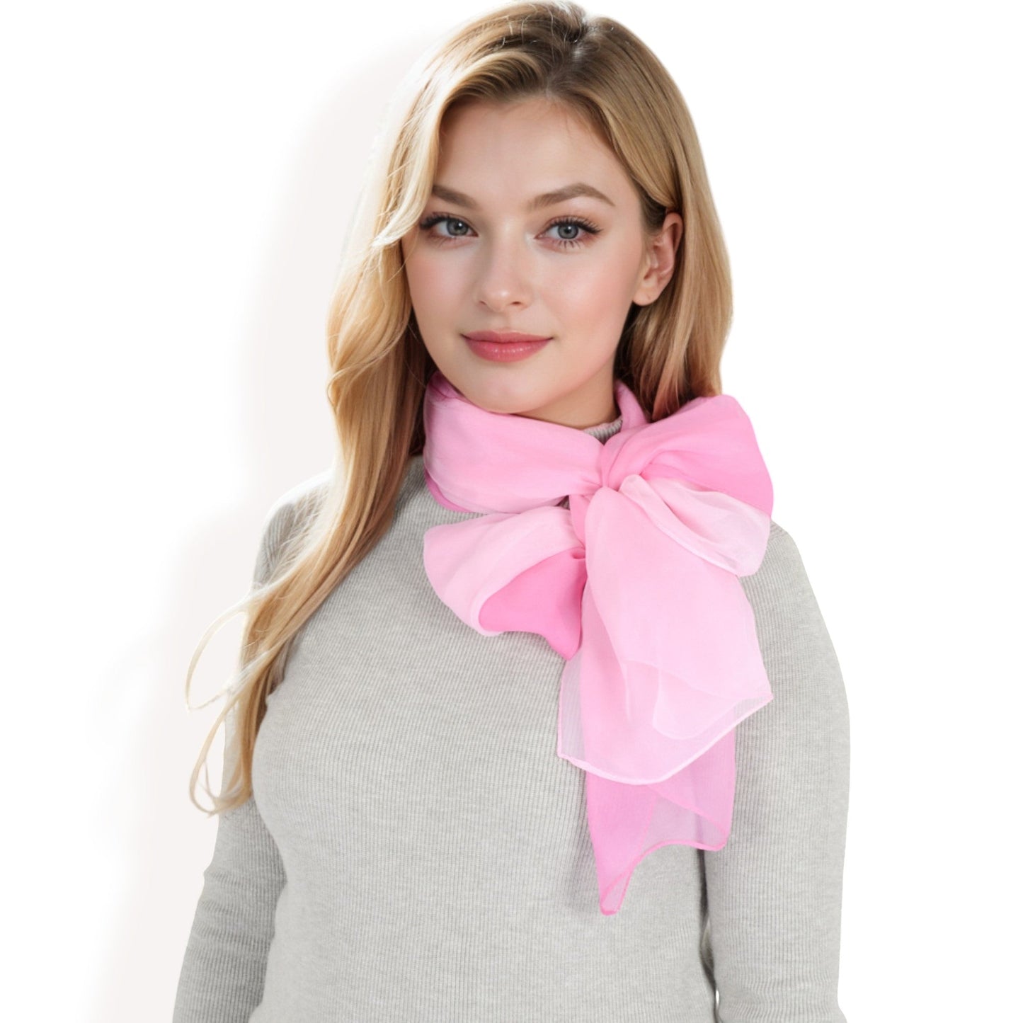 Lightweight Gradient Chiffon Scarves with Flowing Ruffled Edges in Vibrant Multi-Color Designs