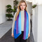 Lightweight Gradient Chiffon Scarves with Flowing Ruffled Edges in Vibrant Multi-Color Designs