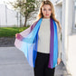 Lightweight Gradient Chiffon Scarves with Flowing Ruffled Edges in Vibrant Multi-Color Designs