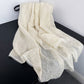 Lightweight Crinkled Wrap Scarf with Delicate Lace Trim Edges