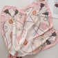 Women's Silky Square Scarf with Floral and Rope Print for Neck Hair or Bag Accessory