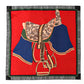 Women's Colorful Boho Patterned Satin Scarf with Abstract Print for Neck Hair or Handbag Accent
