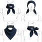 Elegant Satin Square Scarf Artistic Print Versatile Styling Accessory - 27.5IN¡Á27.5IN