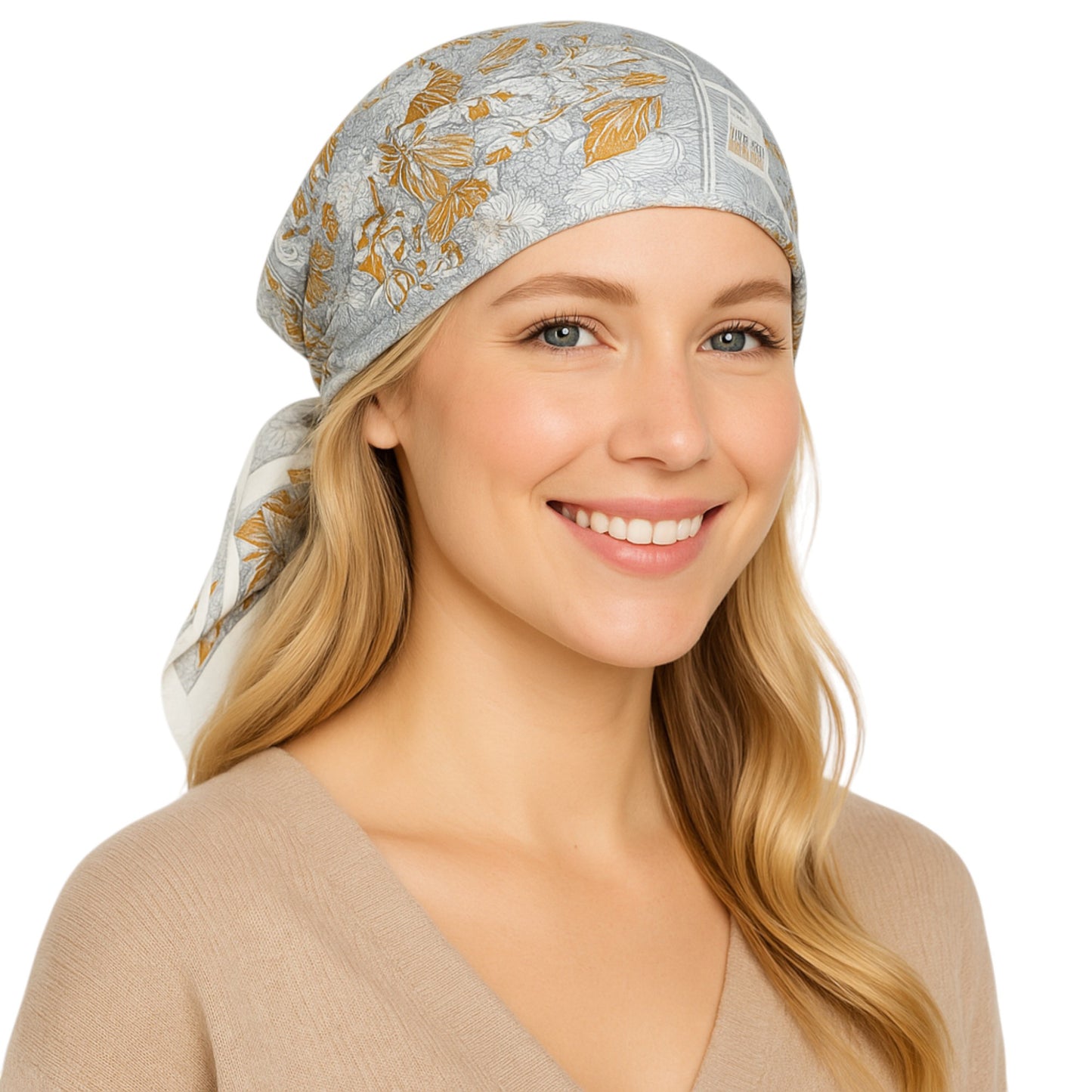 Elegant Satin Square Scarf Artistic Print Versatile Styling Accessory - 27.5IN¡Á27.5IN