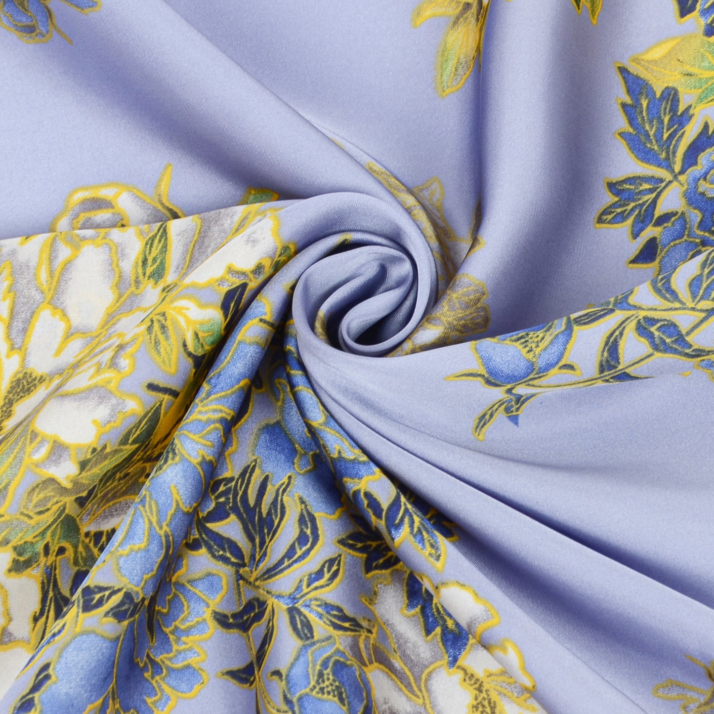 Satin Square Scarf Floral Print Versatile Styling Accessory for Headscarves and Shawls - 27.5IN¡Á27.5IN