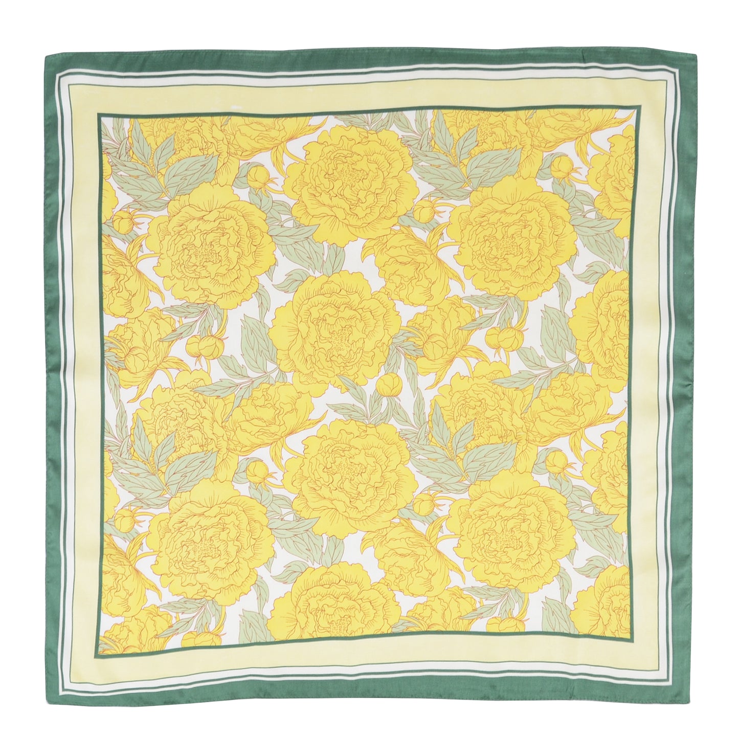 Satin Square Scarf Floral Print Versatile Styling Accessory for Headscarves and Shawls - 27.5IN¡Á27.5IN