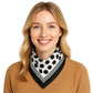 Fashion Satin Silk Scarf with Polka Dot and Floral Patterns Versatile Accessory - 27.5IN¡Á27.5IN