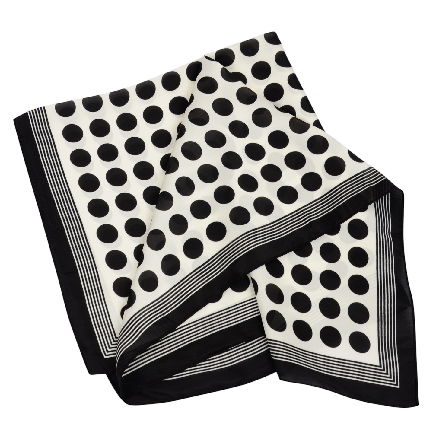 Fashion Satin Silk Scarf with Polka Dot and Floral Patterns Versatile Accessory - 27.5IN¡Á27.5IN