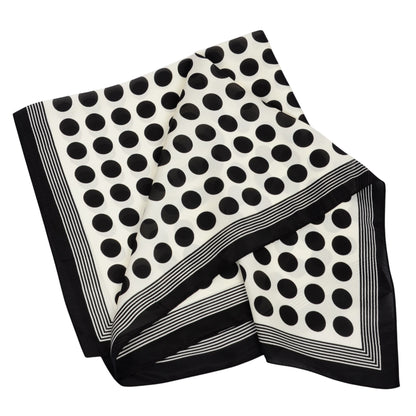 Fashion Satin Silk Scarf with Polka Dot and Floral Patterns Versatile Accessory - 27.5IN¡Á27.5IN