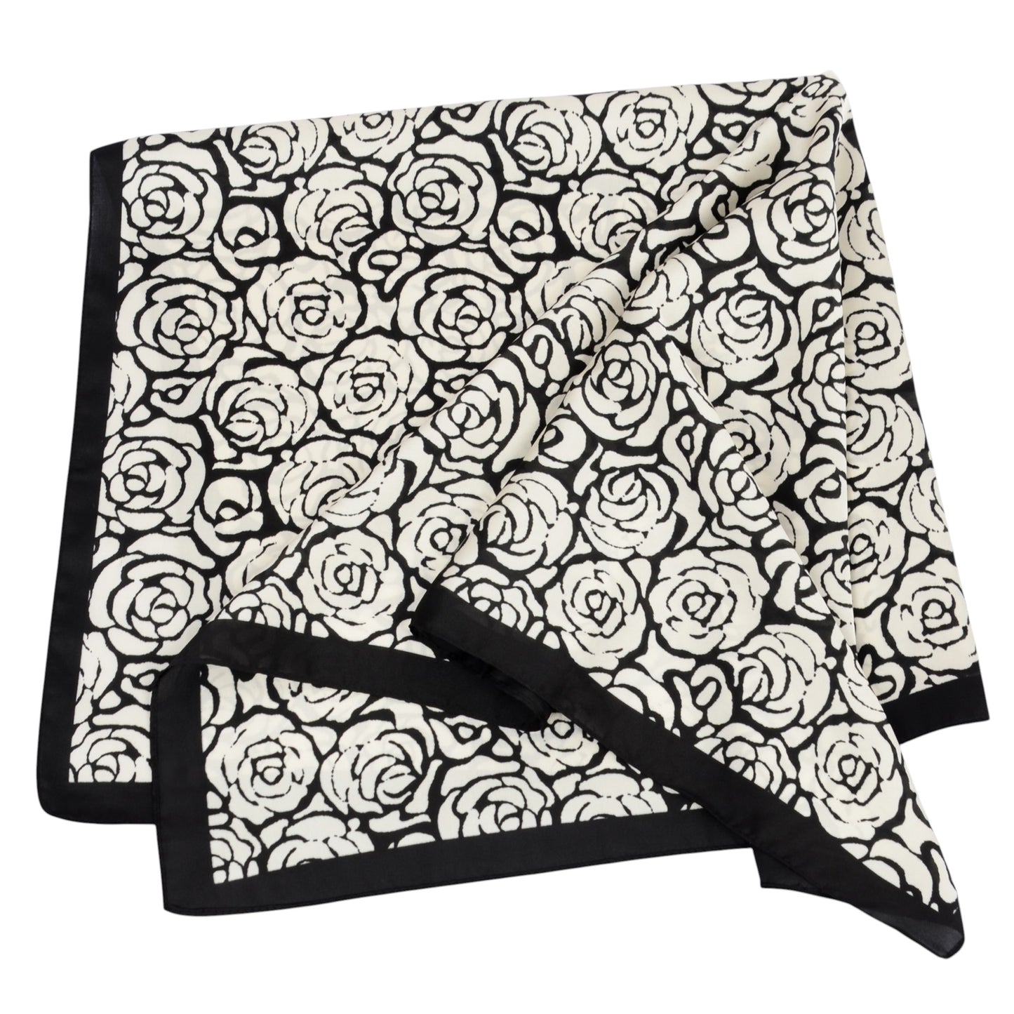 Fashion Satin Silk Scarf with Polka Dot and Floral Patterns Versatile Accessory - 27.5IN¡Á27.5IN