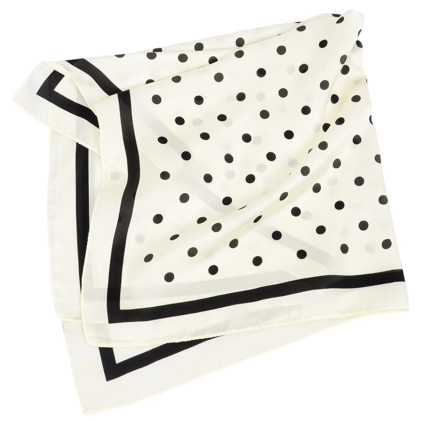 Fashion Satin Silk Scarf with Polka Dot and Floral Patterns Versatile Accessory - 27.5IN¡Á27.5IN