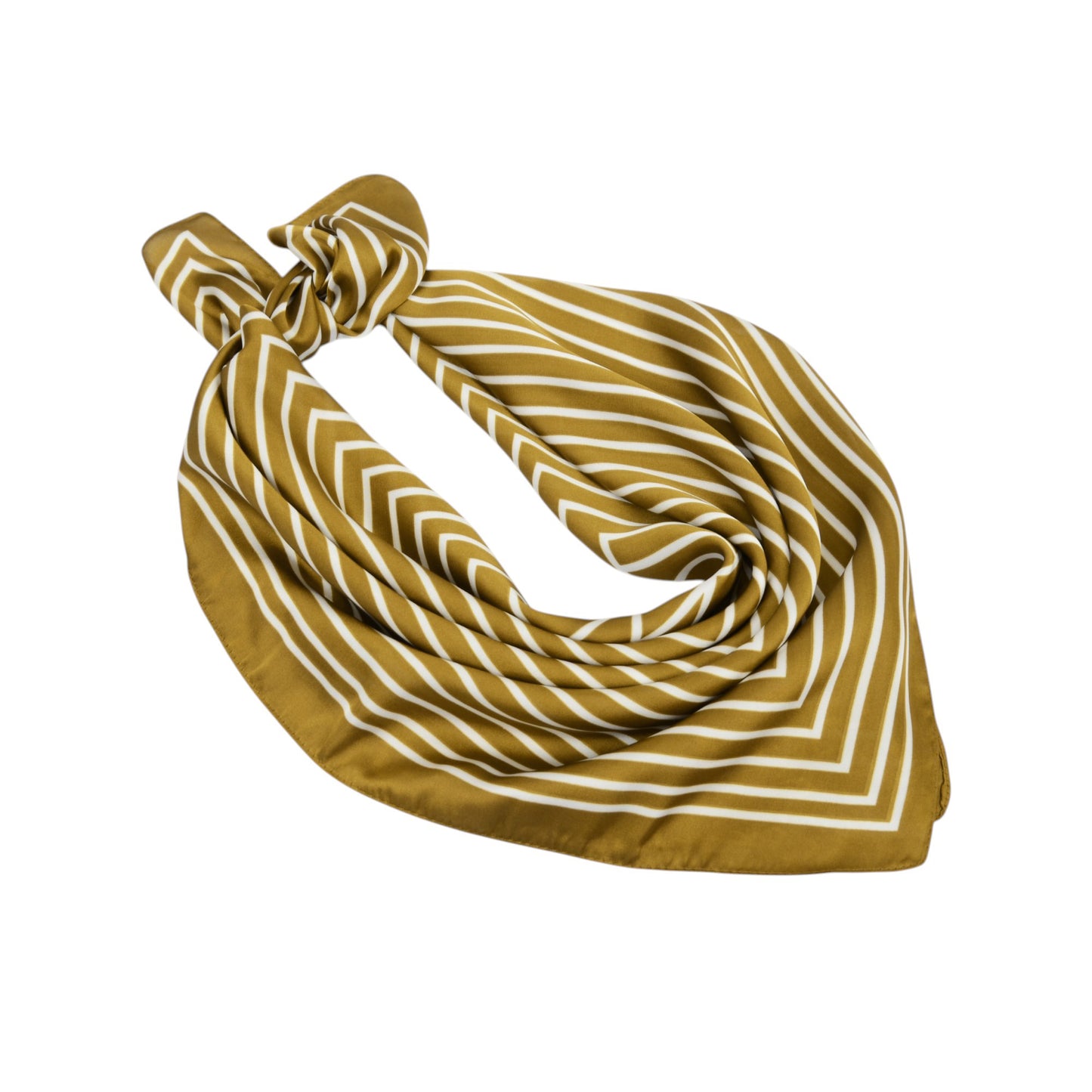 Women¡¯s Classic Striped Satin Square Scarf for Neck Hair Bag Decoration - 27.5IN¡Á27.5IN