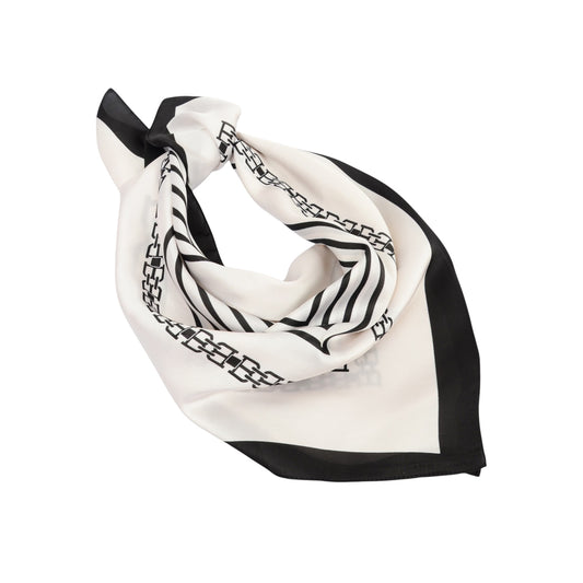 Women¡¯s Classic Striped Satin Square Scarf for Neck Hair Bag Decoration - 27.5IN¡Á27.5IN