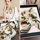 Satin Square Scarf with Elegant Floral Print for Neck Hair and Handbag Accessory - 27.5IN¡Á27.5IN
