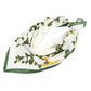 Satin Square Scarf with Elegant Floral Print for Neck Hair and Handbag Accessory - 27.5IN¡Á27.5IN