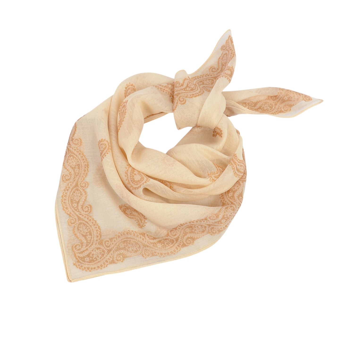 Vintage Jacquard Square Scarf Elegant Retro Floral Pattern Headscarf Shawl Wrap - 35.4IN¡Á35.4IN