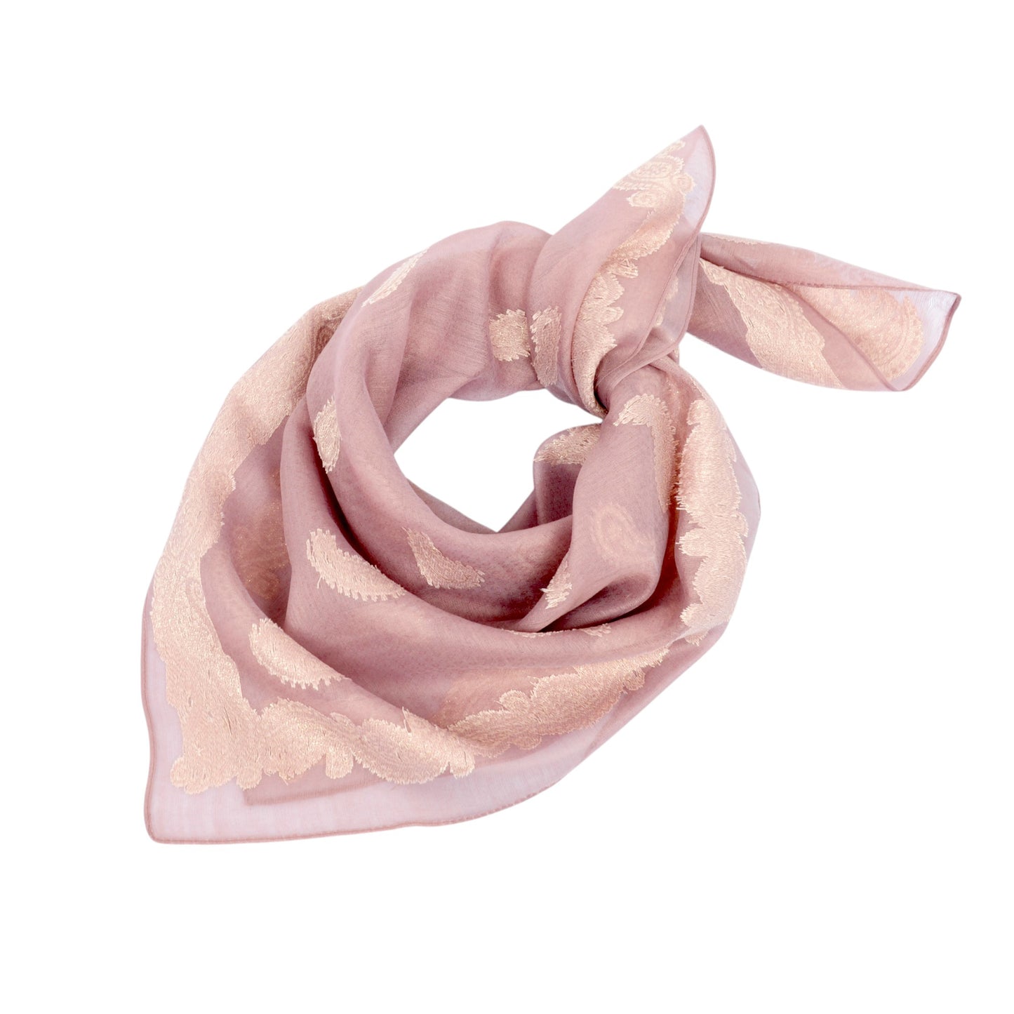 Vintage Jacquard Square Scarf Elegant Retro Floral Pattern Headscarf Shawl Wrap - 35.4IN¡Á35.4IN