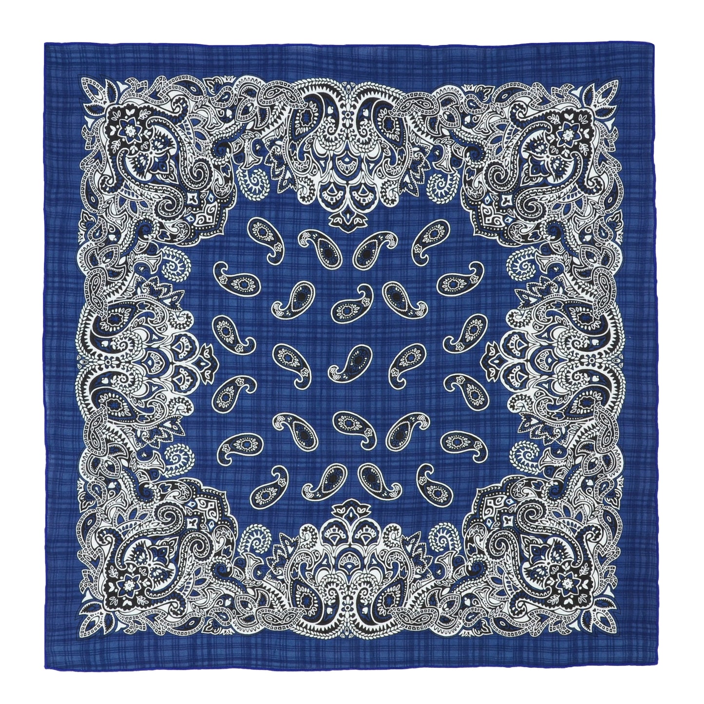 Cotton Paisley Print Bandana Scarf Square Neck Head Wrap - 22.8IN¡Á22.8IN