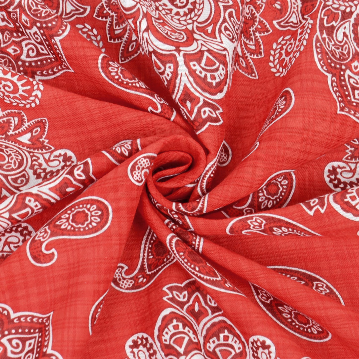 Cotton Paisley Print Bandana Scarf Square Neck Head Wrap - 22.8IN¡Á22.8IN