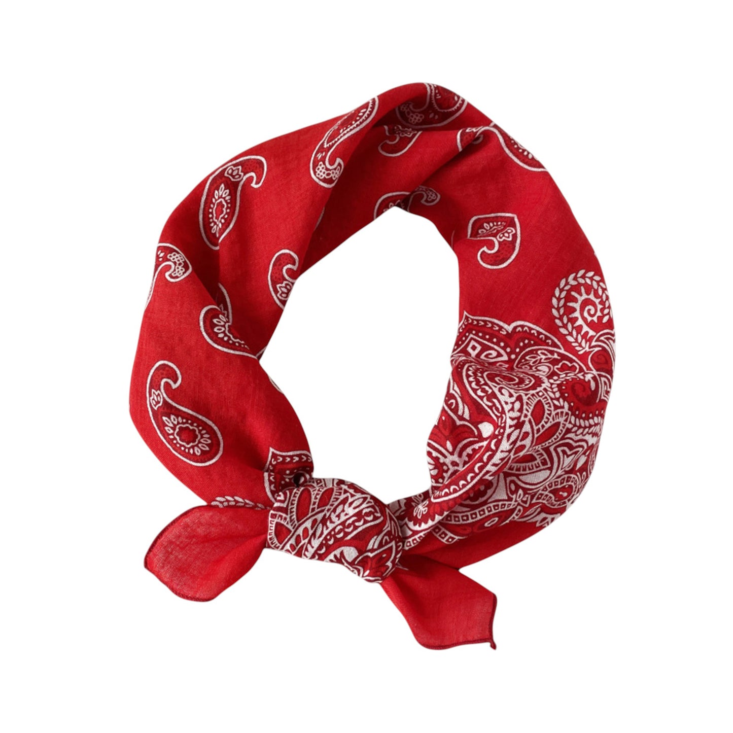 Cotton Paisley Print Bandana Scarf Square Neck Head Wrap - 22.8IN¡Á22.8IN