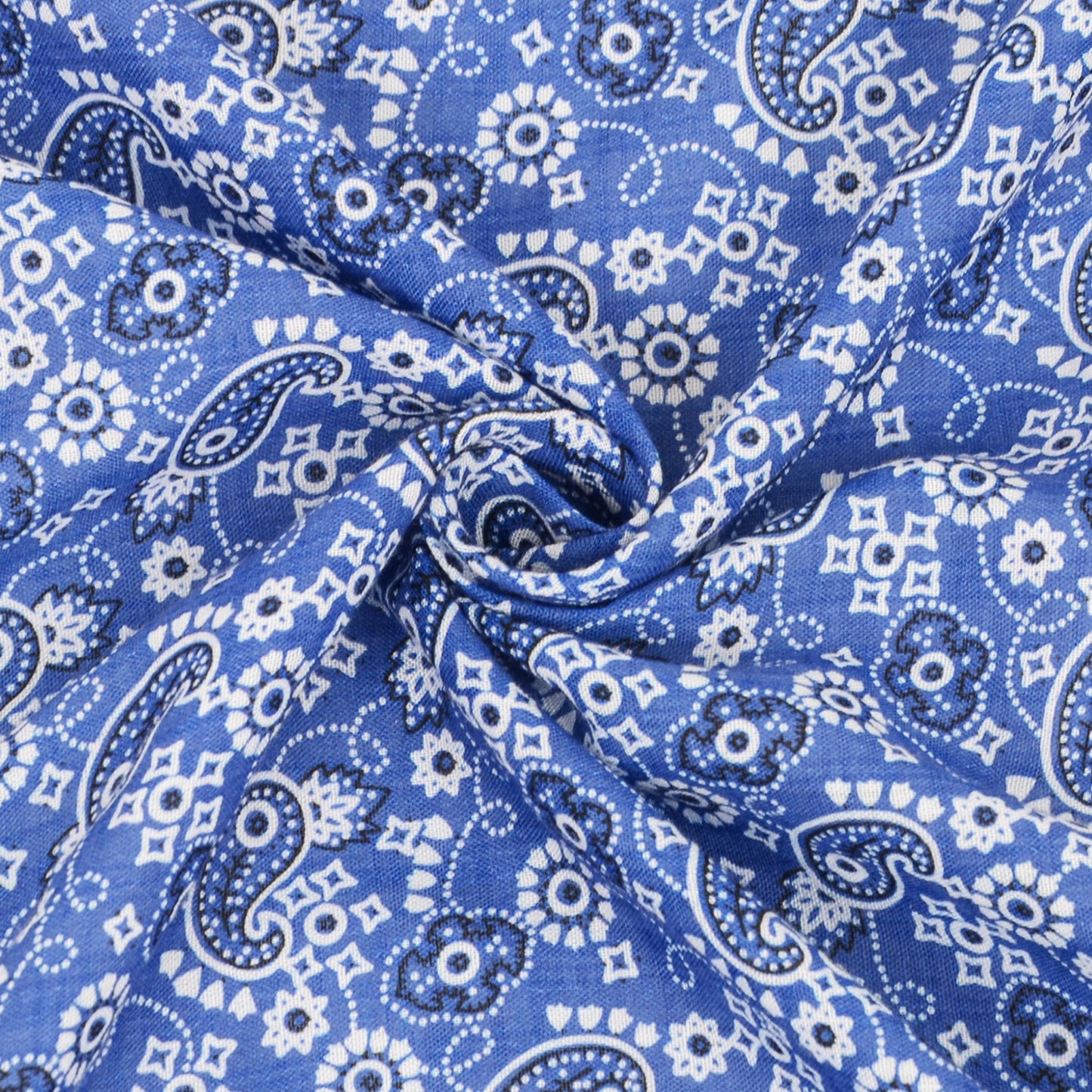 Women¡¯s Cotton Square Scarf with Floral and Paisley Print for Neck Hair and Handbag Styling - 22.8IN¡Á22.8IN