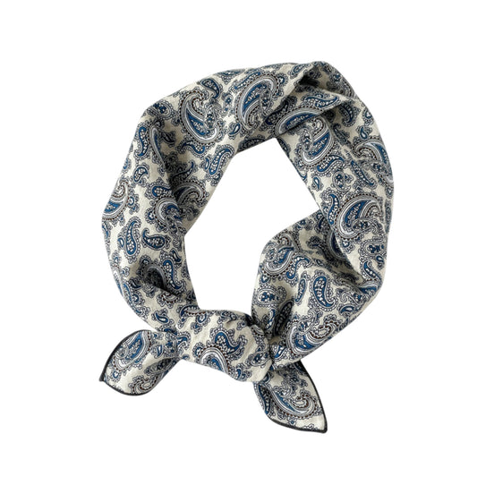 Women¡¯s Cotton Square Scarf with Floral and Paisley Print for Neck Hair and Handbag Styling - 22.8IN¡Á22.8IN