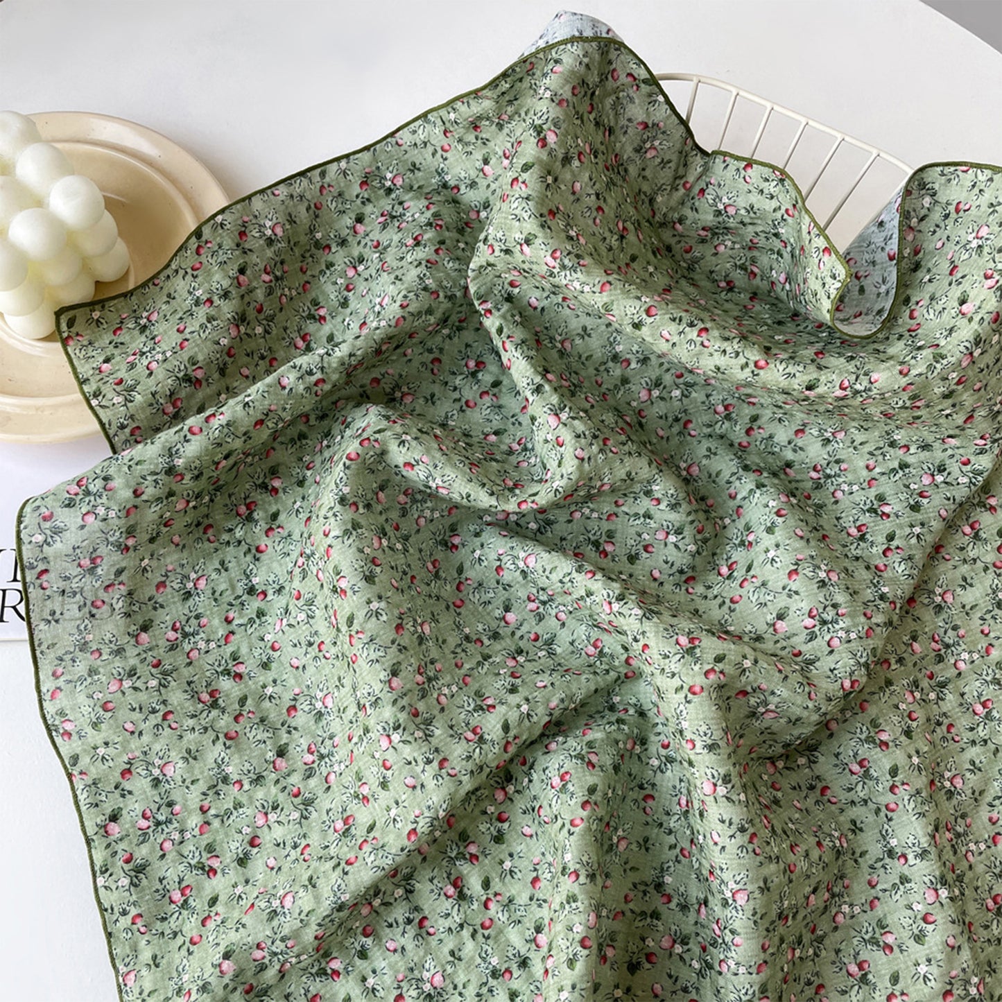 Cotton Square Neck Scarf Printed Four Seasons Versatile Fashion Accessory - 22.8IN¡Á22.8IN