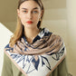 Floral Print Square Scarf with Soft Silky Fabric Lightweight Accessory for Layering and Styling
