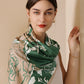 Floral Print Square Scarf with Soft Silky Fabric Lightweight Accessory for Layering and Styling