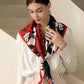 Floral Print Square Scarf with Soft Silky Fabric Lightweight Accessory for Layering and Styling
