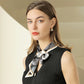 Leaf Print Silky Scarf with Lightweight Fabric Modern Square Design and Smooth Finish
