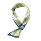 Leaf Print Silky Scarf with Lightweight Fabric Modern Square Design and Smooth Finish