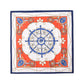 Nautical Print Square Scarf with Soft Silky Fabric Lightweight Accessory for Neck Hair and Bag Styling
