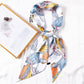 Multicolor Floral Print Silky Scarf with Soft Lightweight Fabric Versatile Square Neck and Hair Accessory