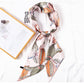 Multicolor Floral Print Silky Scarf with Soft Lightweight Fabric Versatile Square Neck and Hair Accessory