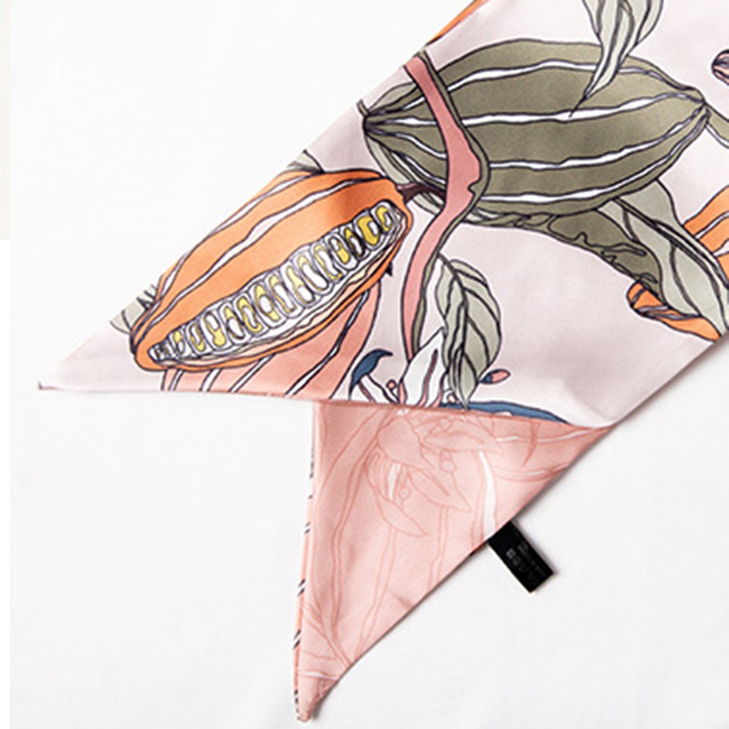 Multicolor Floral Print Silky Scarf with Soft Lightweight Fabric Versatile Square Neck and Hair Accessory