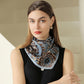 Paisley Print Silky Scarf with Lightweight Soft Fabric Versatile Square Neck and Hair Accessory