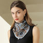 Paisley Print Silky Scarf with Lightweight Soft Fabric Versatile Square Neck and Hair Accessory