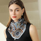Paisley Print Silky Scarf with Lightweight Soft Fabric Versatile Square Neck and Hair Accessory