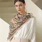 Paisley Print Silky Scarf with Lightweight Soft Fabric Versatile Square Neck and Hair Accessory