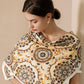 Paisley Print Silky Scarf with Lightweight Soft Fabric Versatile Square Neck and Hair Accessory
