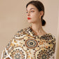 Paisley Print Silky Scarf with Lightweight Soft Fabric Versatile Square Neck and Hair Accessory