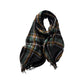 Plaid Fringe Scarf with Soft Woven Fabric Classic Check Pattern and Cozy Wrap Design